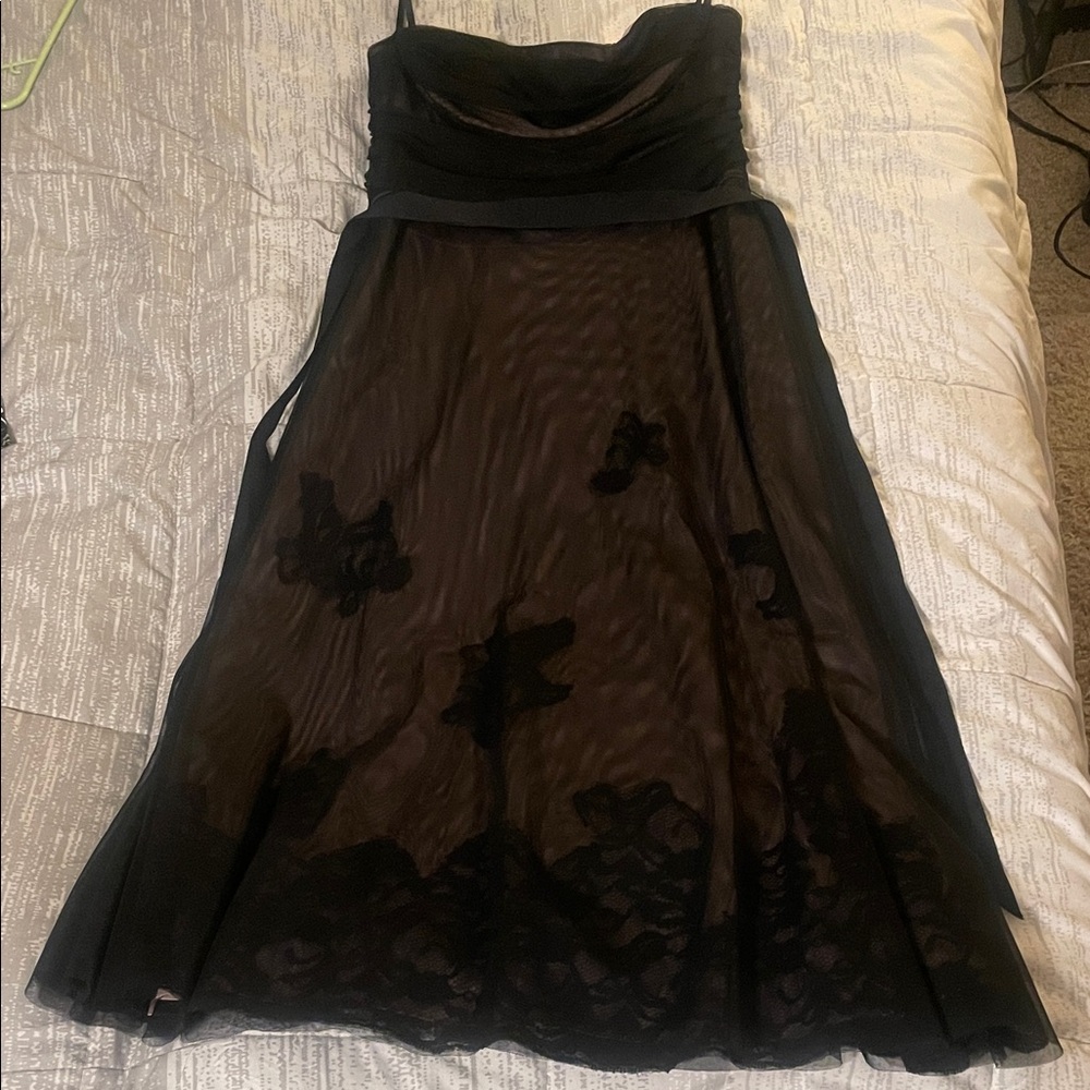 BCBGMaxAzria Black Strapless Dress